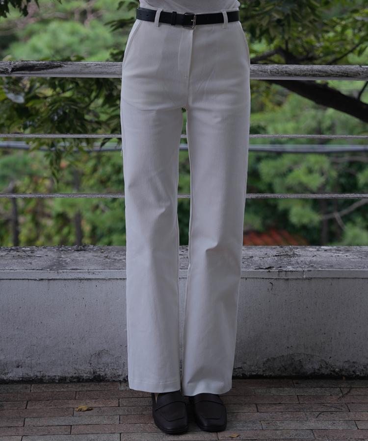 DEHEVE Cotton Twill Pants [White]