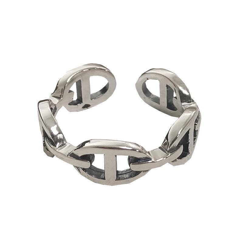 Retro Seiko Pig Nose Open Ring - Elegant Non-Fading All-Match Fashion for Women