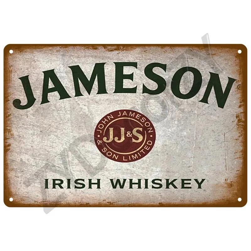 Beer Tin Retro Wall Plaque Art Club Pub Bar Poster Home Metal Sign Wall Decorations Vintage Cafe Mural Plate Brand Iron Painting