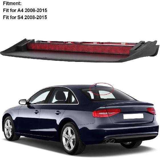 KIMISS LED 3rd Brake Light High Mount Stop Lamp Red Lights 8K5945097 Brake Light Replacement Parts High Mount Stop Light Fit for / S4 Sedan