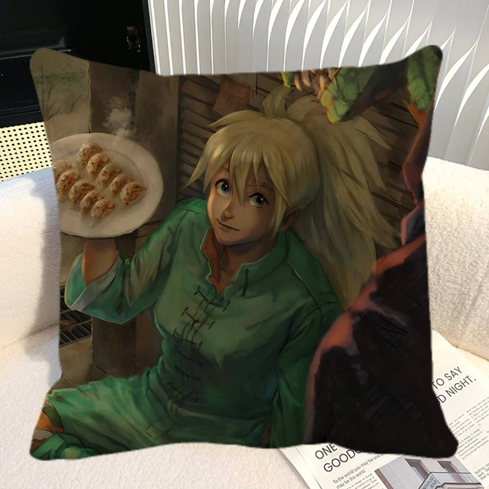 Anime D Dorohedoro Retro Pillow Case Square Pillow Bedroom Sofa Leisure Comfort Cushion Car Home Decoration