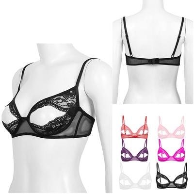 Women Lace Bra Plus Size Push Up Bras Adjustment Hollow Out Bra Underwear