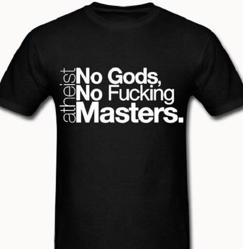 No Gods No Fu*king Masters Atheist t-shirt Tee Anarchy anarchist XXXXL