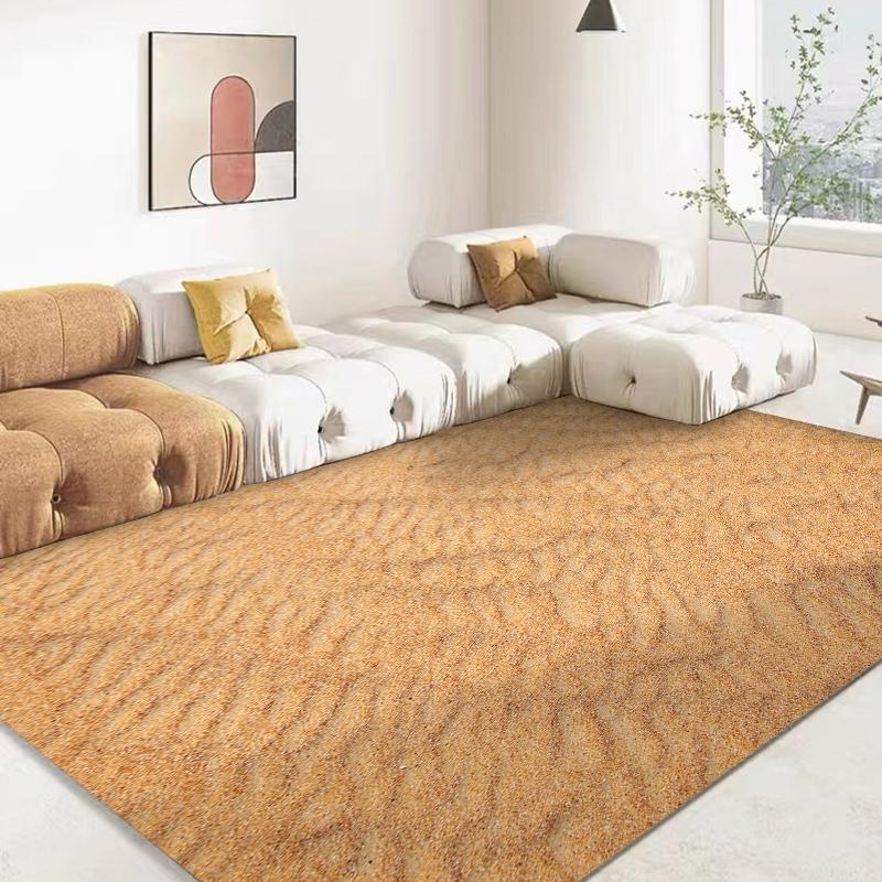 15 Größen 3D Sand Wüste Simulationshintergrund Teppich für Wohnzimmer Badezimmermatte Schlafzimmermatte Heimdekor Outdoor-Teppich