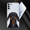 Cute cartoon Dachshund Dog Phone Case For Samsung Galaxy S22 Pro S21 S20 Ultra FE S10 Lite 5G S10E S9 S8 Plus Soft Black Cover