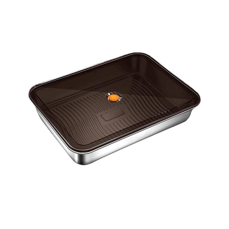 Stainless Steel Sealed Storage Box with Lid for Dumplings