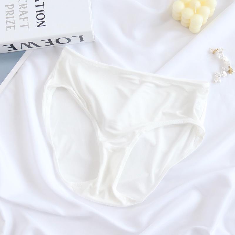 Tang Sang Silk Damen Übergröße Nahtlose Seidenunterwäsche - Atmungsaktiv, Mittelhoch, Hüfthebend, Einfarbig