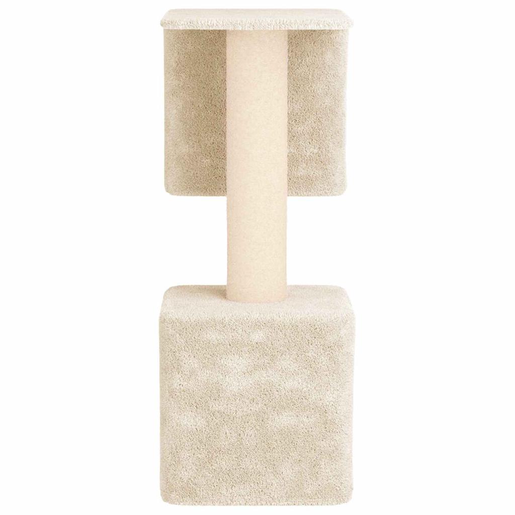 Cat Tree with Sisal Scratching Posts Cream 114 Cm