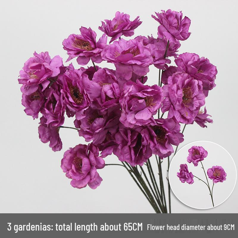 10-Piece Purple Floral Artificial Flower Set for Wedding and Aisle Decor