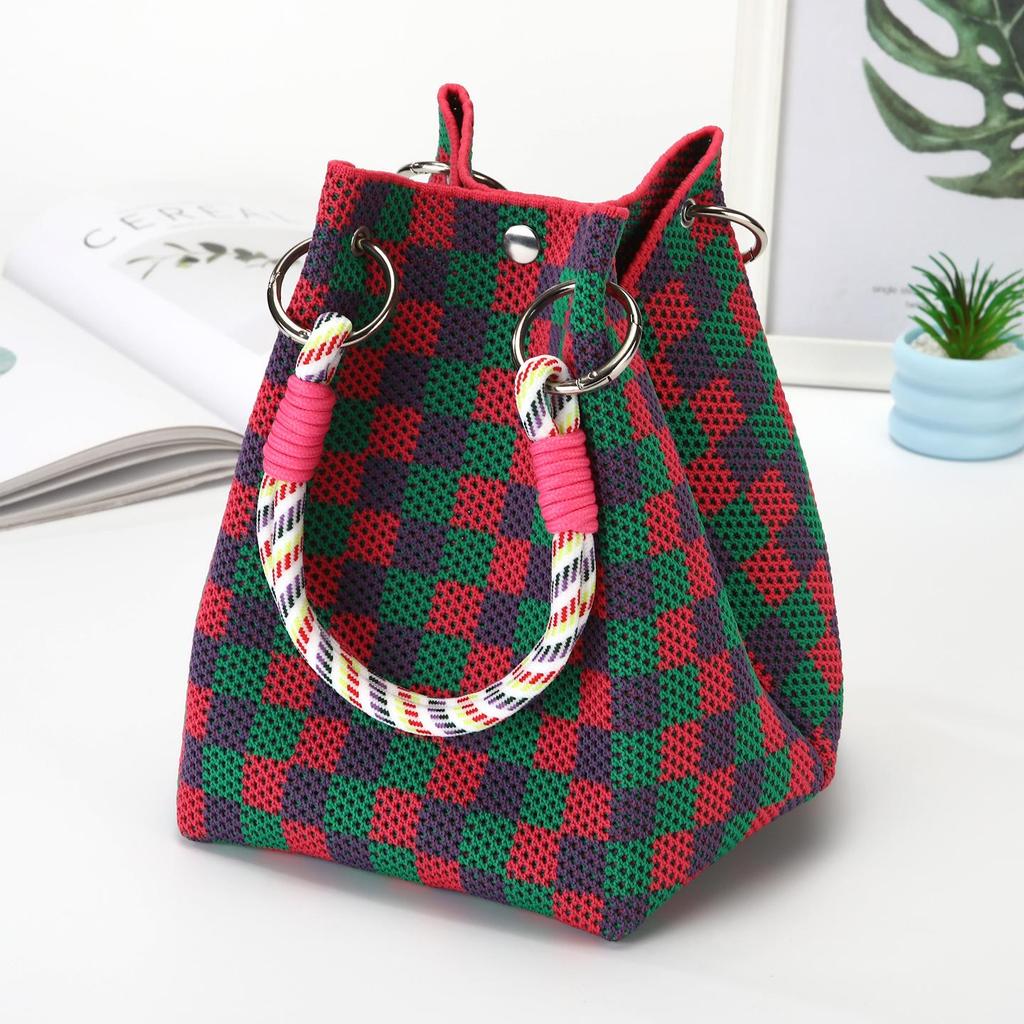 Stylish Women's Knitted Bucket Handbag – Casual, Versatile & Portable