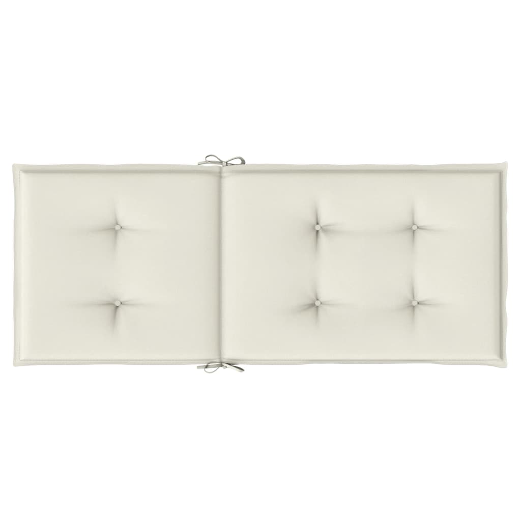Vidaxl High-Back Chair Cushions, 6 Pcs, Cream Mélange