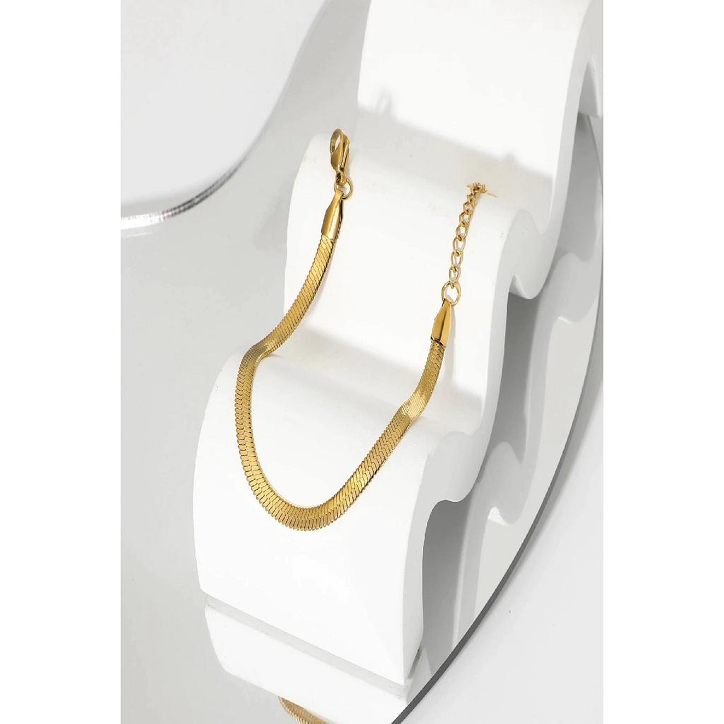 Hochwertiges, anlaufgeschütztes, verstellbares Damenarmband aus italienischem Stahl