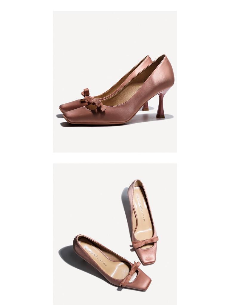 BEIJIANI 3385-3 Schleife Französische Stiletto-High-Heels: Elegante und bequeme Damenschuhe