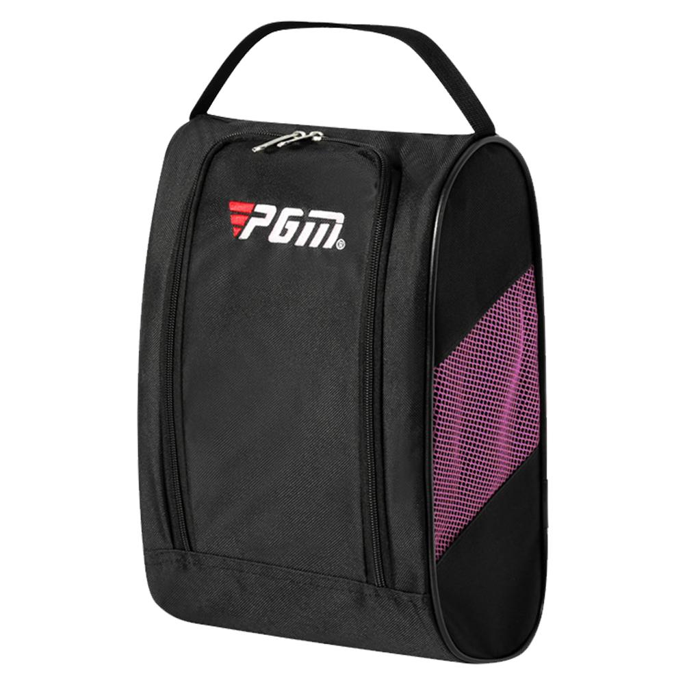 Unisex Golf Shoe Pocket Portable Nylon Travel Shoes Carrier Bags with Zipper Hand-Held Breathable Ultra-light Sports Accessories