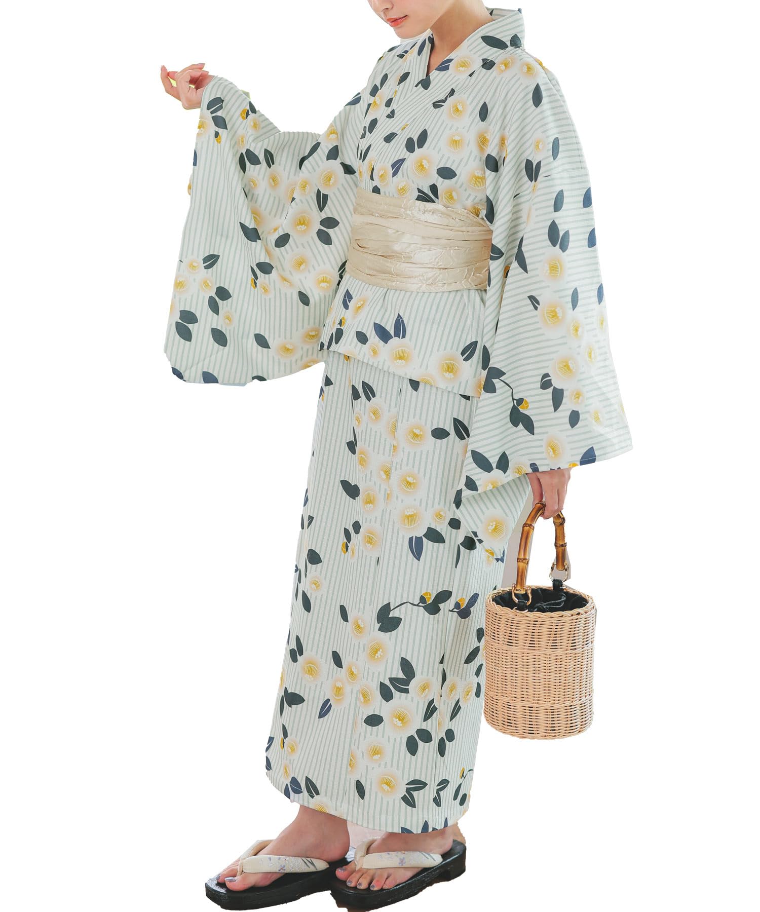 

[Kobe Lettuce] [Petit Lettuce] 3-piece set: One-piece yukata, separate yukata, two-piece, summer festival, fireworks display, summer [X485] Free