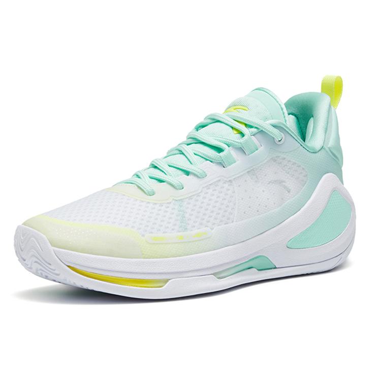 New Anta Alien 3 SE Wear Resistant Low Top Performance Basketball Shoes Men's White Green Yellow 112231107-2