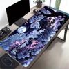 Large Multi-Size Non-Slip Rubber Base Classical architecture, peach blossom Mouse Pad, Stitched Edges Keyboard Desk Mat for School, Office,