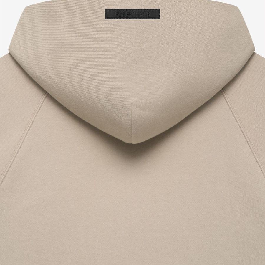 Fear of God Essentials Reflective Logo Pullover Hoodie Fleece-Lined Loose Fit Unisex Sweatshirt Brown FOG-FW21-159