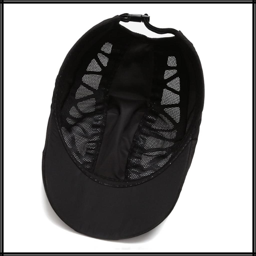 Hunting Mesh Cap Logo Hat Running Sports Lightweight Quick Drying CA500 [White Fang] Men's (Black)