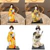 Elegante 12-Zoll-Geisha-Puppen mit detaillierter Bemalung und Kleidung Japanische Kimono-Figur für kulturelle Ausstellung Ornament