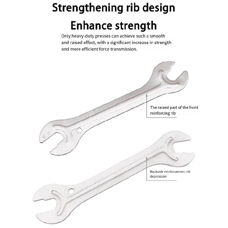 Mountain Bicycles Hub Cone Adjuster Wrench Carbon Steel Bike Open End Hub Wrench Replacement Cycling Repair Tool
