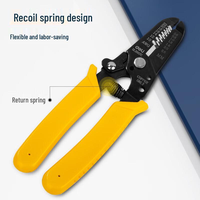 Deli High Carbon Steel Multifunctional Wire Stripper Pliers