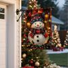Frohe Weihnachten Hängende Fahnen Gartenfahne Banner Süßigkeit Süßigkeit Doppelseitiger Druck Imitation Leinen Fahnen Haus Garten Dekoration