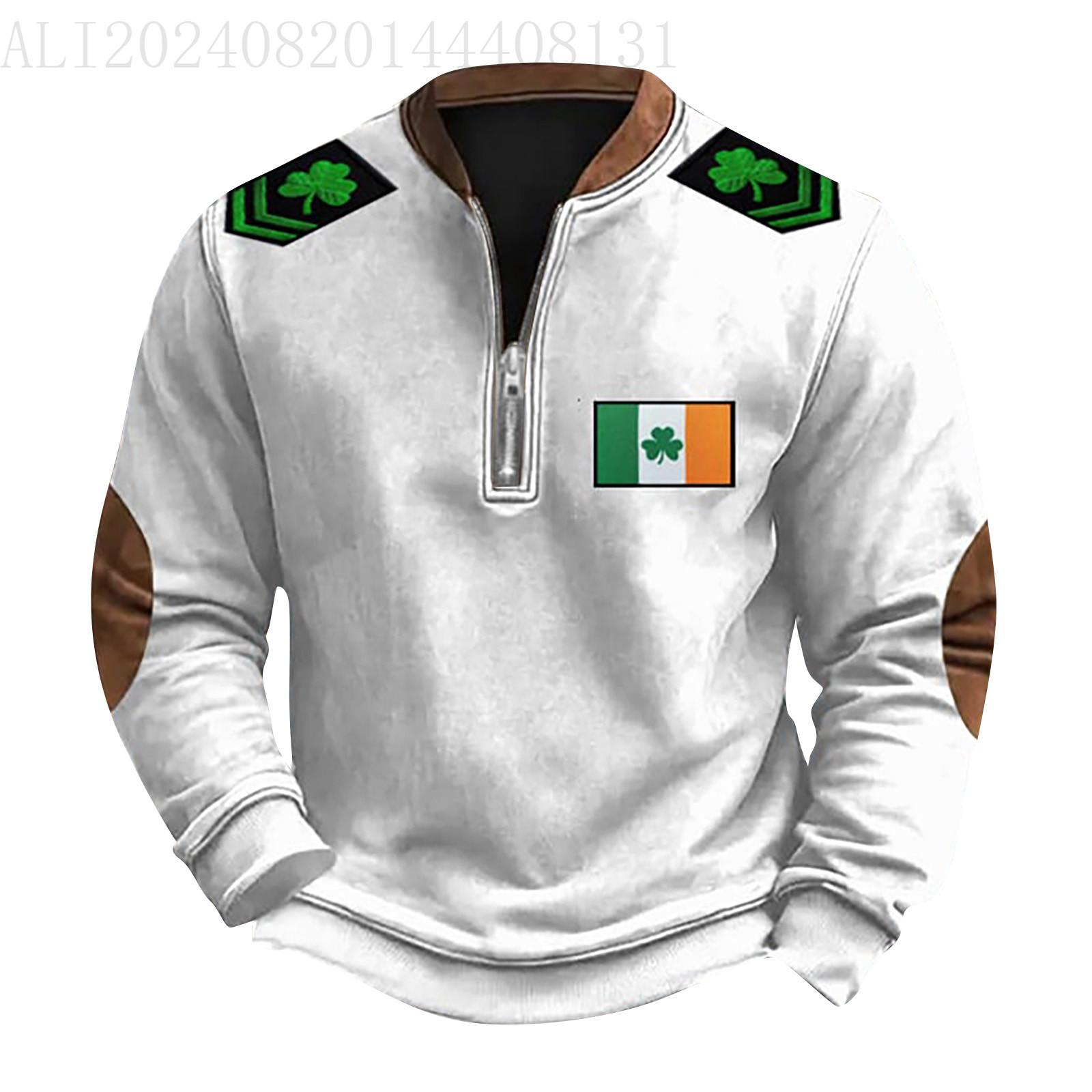 

Мужская повседневная толстовка в стиле ретро с градиентным принтом XL белый