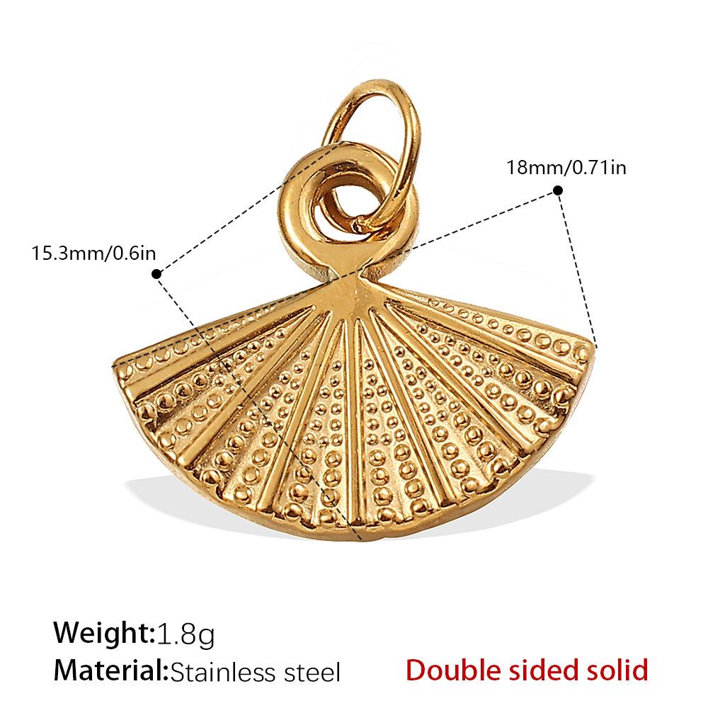 European and American stainless steel DIY pendant accessories plated 18K gold pendant palm hexagram shape pendant jewelry women