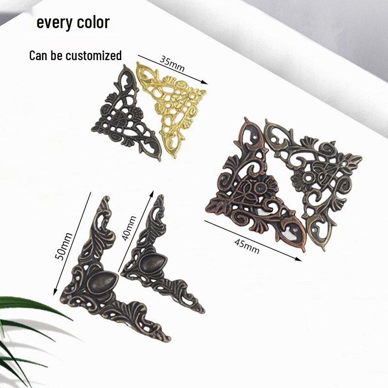 Antique Zinc Alloy Gold-Plated Corner Protectors for Wooden/Wine Boxes