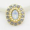 10Pcs Crystal Ivory Faux Pearl Rhinestone Buttons Wedding Decoration DIY Flatback Gold Clothing Scrapbooking Crafts Accessories