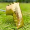 PU Leather Golf Putter Headcover Alligator Grain Pattern Putter Head Cover  Golf Club Storage