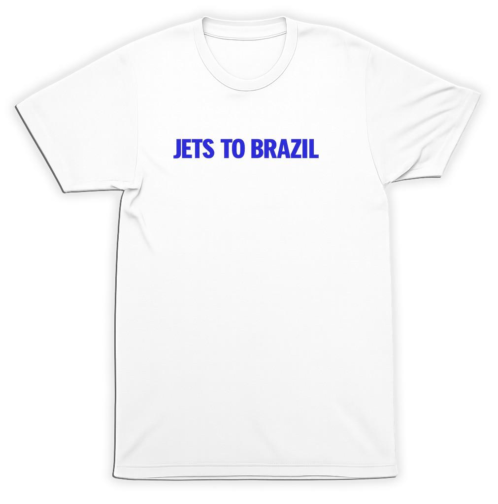 Jets to Brazil Text Logo T-Shirt Emo Indie Rock Post-Hardcore Black Tee S разноцветный