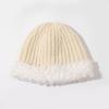 Women Warm Fluffy Plush Bucket Hat Ladies Winter Solid Fashionable Knitted Cap  Fisherman Cap Ladies