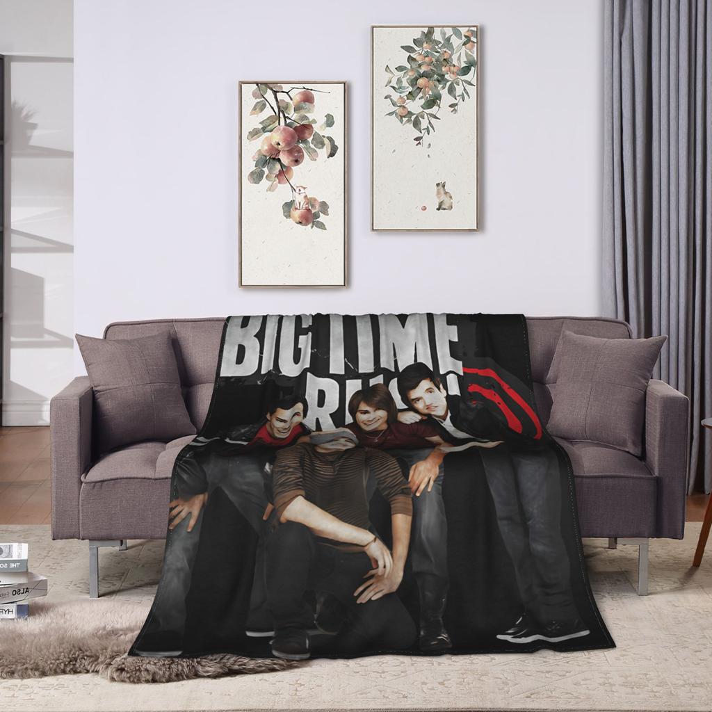 Big Time Rush in Real Life Worldwide Tour 2025 Plush Blanket Boy Girl  Flannel Throw Blanket For Living Room Soft Bedspread Gift