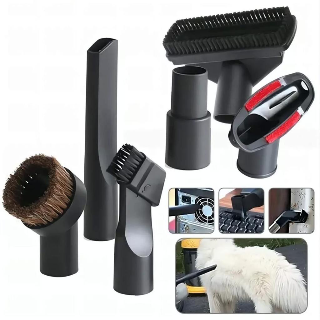 Vacuum Cleaner Brush Nozzle Kit Vacuum Cleaner Accessories 6 Pieces Vacuum Cleaner Attachment for Floor Cleaning Upholstery Curtains Blinds