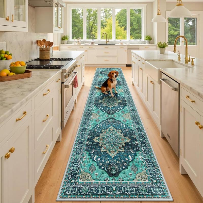 Boho Runner Rug Non Slip Wear