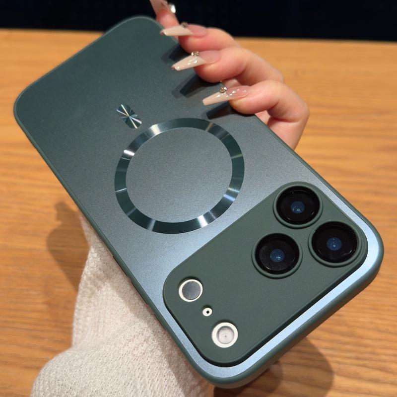 Luxury Metallic Paint AG Nano Frosted For Magsafe Case for iPhone 17 16 15 14 Plus 13 12 11 Pro Max Wireless Charging Cover