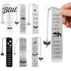Reading Time Companion Pterosaur Bookmark Stainless Steel Fourth Wing Design Page Marker with Rust-proof Bookmark Black Tassel Unique Literary Gift