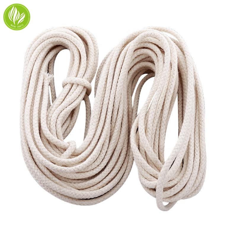 Round Eco Cotton Replacement Wick-White 5mm Diameter-MaiHe Brand for Tiki Torches Oil Lamps Lampberger Lamp Dietz Oil Lantern