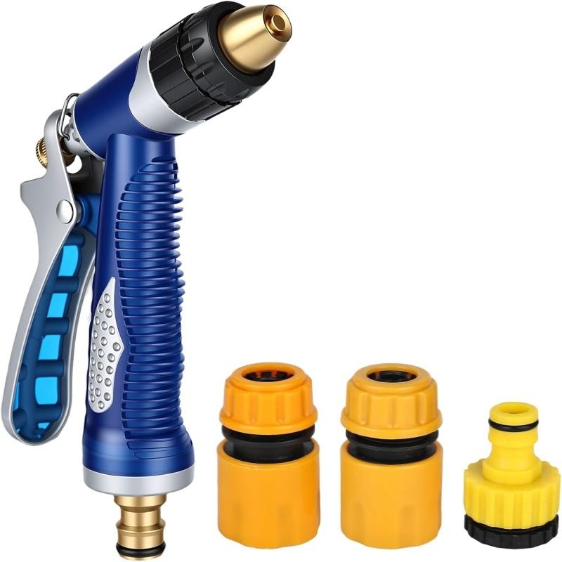 Garden Hose Spray Nozzl Heavy Duty Water Gun High Pressure Watering Attachment