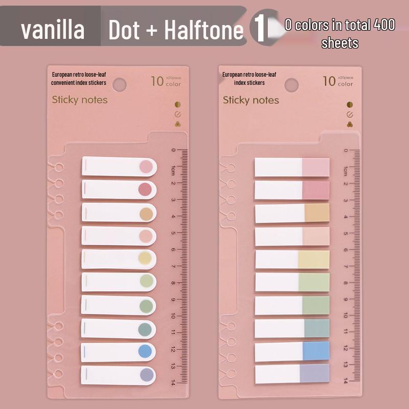 Retro Morandi Sticky Notes: Tearable Index Stickers & Colored Bookmarks for Students