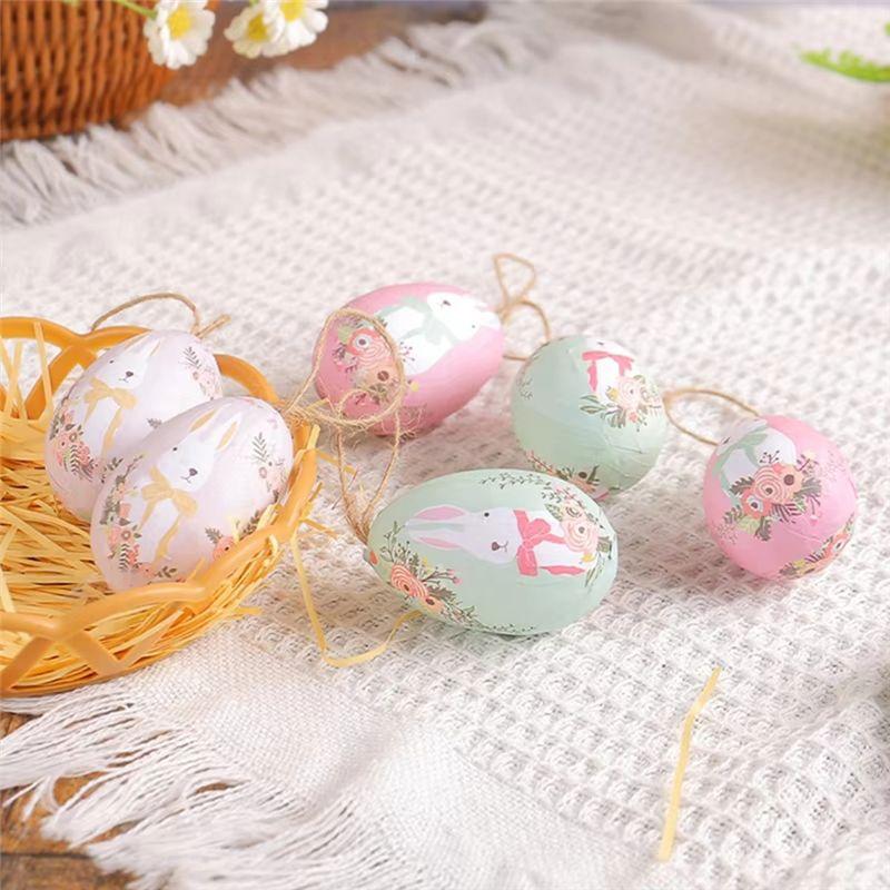 J1UL1N Easter Colorful Egg Basket,Hanging Ornaments & Pendants For Easter Parties Decorations, Ideal Kids Gifts