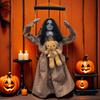 Halloweenská loutka ženského ducha, rekvizity pro výzdobu místa konání, děsivé přívěsky, rekvizity pro výzdobu atmosféry na dvoře/v tajné místnosti