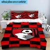 Set Biancheria da Letto Stampato con Stemma AFC Bournemouth 3 Pezzi Copripiumino Chiusura Include 1 Copripiumino e 2 Federe Set Biancheria da Letto Decorazioni per la Casa Regali