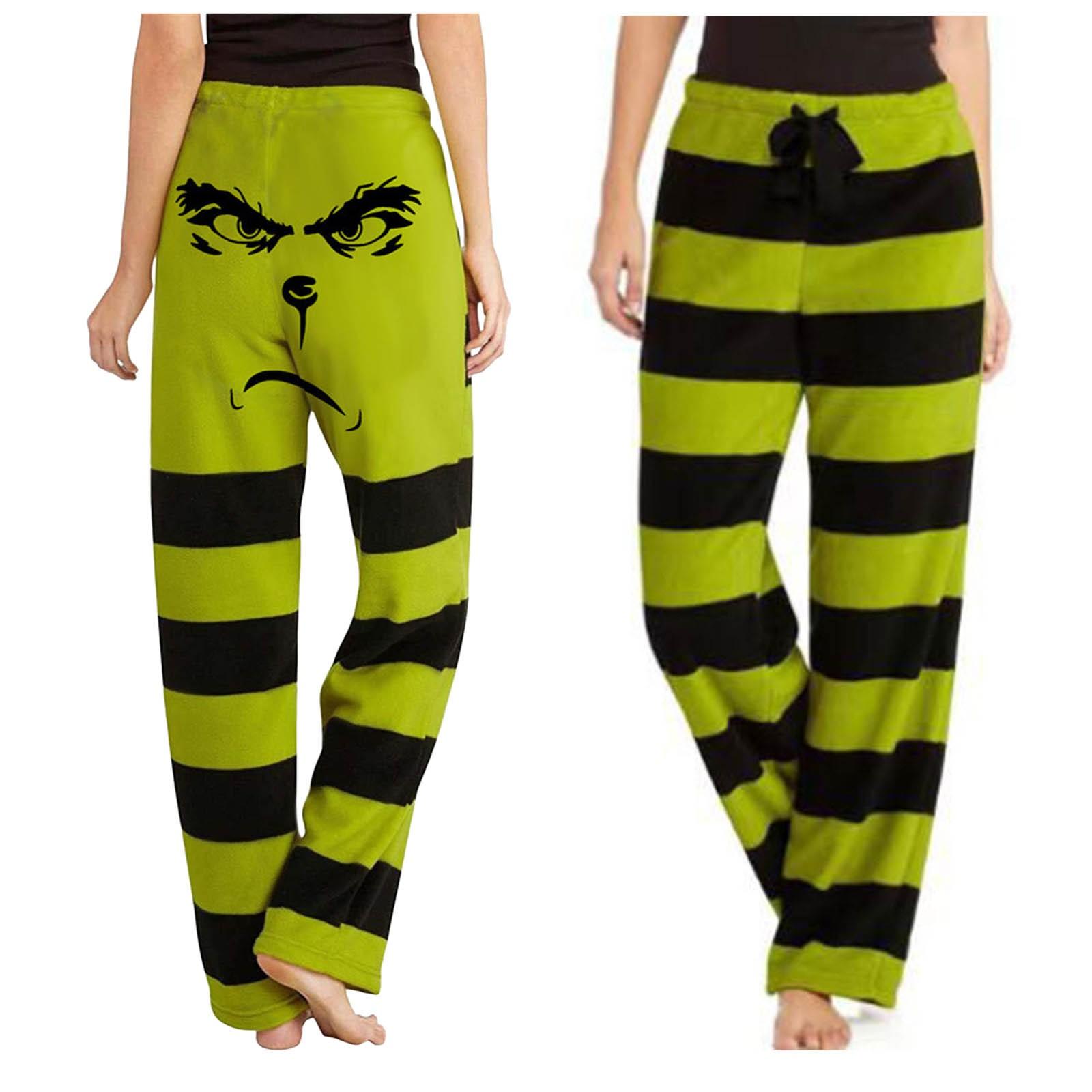 

Pyjamas Salon Trousers Printed Casual Wide Leg Pants For Women Pyjama Bottoms L