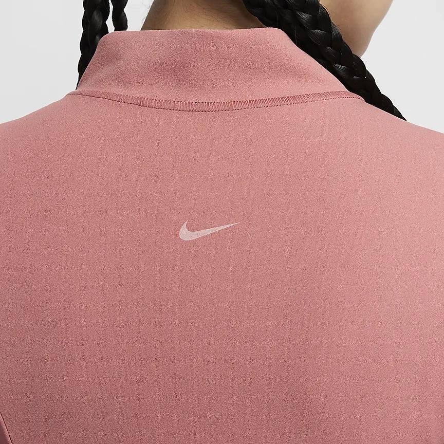 Nike Zenvy Dri-FIT Jacke mit durchgehendem Reißverschluss, lang, weich, bequem, Damenjacken, Rock-Pink FV7424-634