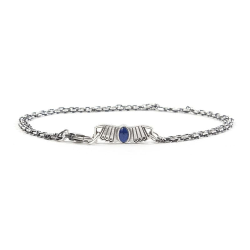 

SEWNSWEN silver BIRD GEMSTONE DOUBLE CHAIN BRACELET ORDER MADE