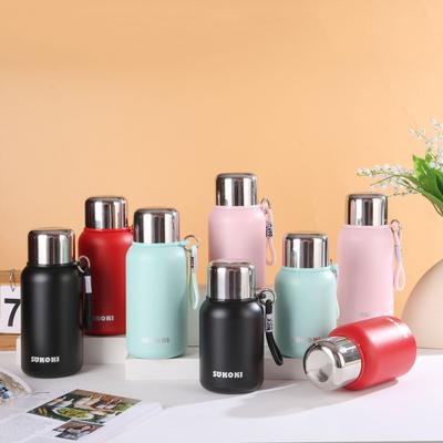 Neuer Edelstahl Kompakter Wärmeisolierbecher Doppelnutzung Hohes Erscheinungsbild Damen Wasserbecher Outdoor Tragbare Thermoskanne