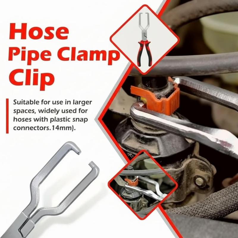 Kit Fascette per Tubi 4pz/Set, Sgancio Linea Carburante, Pinze Sgancio Elettrico per Veicoli, Set di Attrezzi Pinze Rimuovi Tubi
